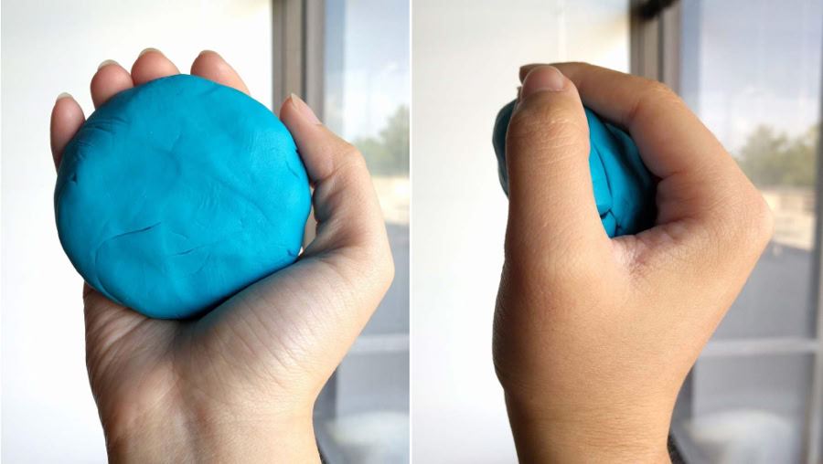 Clay proxy-prototype use for observing grasping and gesturing mechanics.